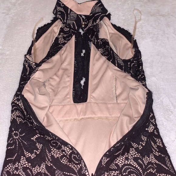 Akira Black & cream Lace Midi Dress - Picture 6 of 15